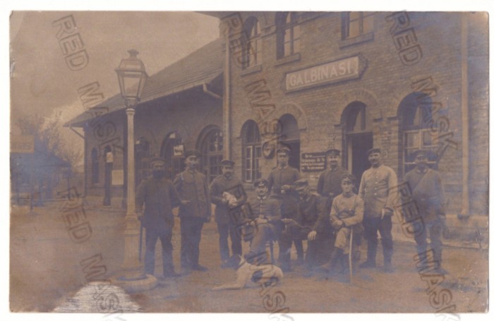 5544 - GALBINASI, Buzau, Railway Station - old postcard, real Photo - unused