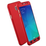 Cumpara ieftin Husa Full Cover 360&deg; (fata + spate + geam sticla) pentru Samsung Galaxy J5 (2017) / J530, rosu
