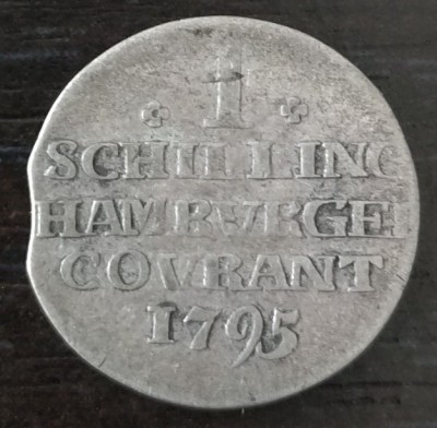 Moneda Hamburg - 1 Schilling Courant 1795 - Argint foto