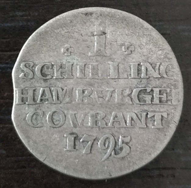 Moneda Hamburg - 1 Schilling Courant 1795 - Argint