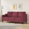 Gossi canapea cu 3 locuri, rosu vin, 180 cm, material textil