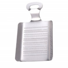 Razatoare metalica Pufo Gingery ideala pentru ghimbir, usturoi, hrean, 11 cm, argintiu