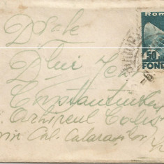 România, plic liliput 3, circulat, 1937
