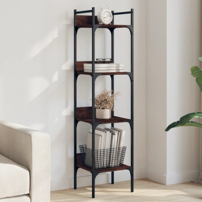 vidaXL Bibliotecă 4 niveluri stejar maro 35x30x138,5 cm lemn prelucrat 838852 foto
