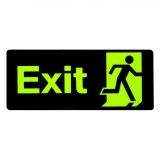 Indicator Autocolant, Model Exit, Fluorescent, Dimensiune 34x14 cm, Material PVC, Oem