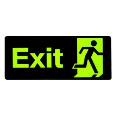 Indicator Autocolant, Model Exit, Fluorescent, Dimensiune 34x14 cm, Material PVC