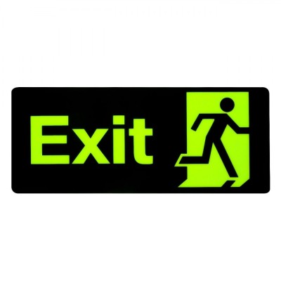 Indicator Autocolant, Model Exit, Fluorescent, Dimensiune 34x14 cm, Material PVC foto
