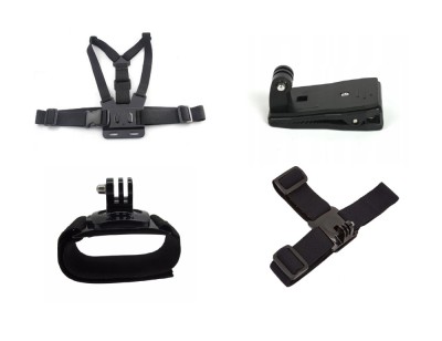 Set 4 accesorii pt camera video sport Gopro Prindere Piept ,Cap ,Mana ,Rucsac foto