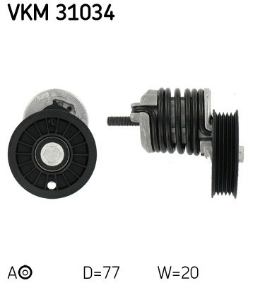 SKF VKM 31034 rola intinzator,curea transmisie foto