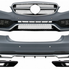 Pachet Exterior Complet cu Ornamente Evacuare Negre Mercedes E-Class W212 Facelift (2013-2016) E63 Design Performance AutoTuning