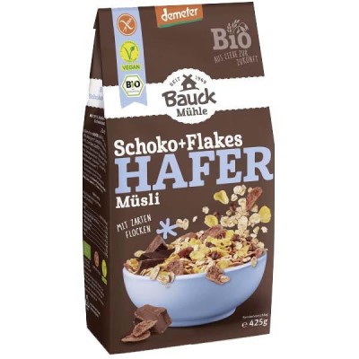 Musli cu Fulgi si Picaturi de Ciocolata Fara Gluten Eco 425 grame BauckHof foto