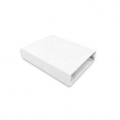 Cearceaf cu elastic Qmini pentru patut 90x40 cm din bumbac jersey White