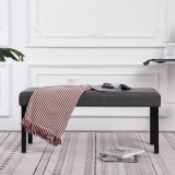 vidaXL Bancă, gri, 106 cm, piele artificială