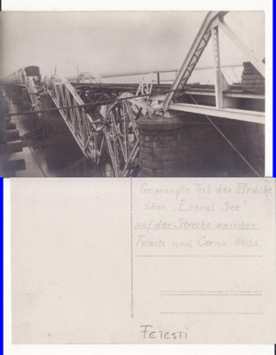 Fetesti-Podul - tema militara, razboi WWI- rara foto