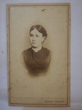 Foto veche carton CDV atelier Eduard Neisser, Timisoara/ Temesvar, femeie