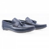 Pantofi barbati Caspian din piele naturala Cas-690-LACI, 41 - 44, Bleumarin