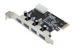 Placa PCI-Express 1.0 adaptor la 4 x USB 3.0, pci-e usb3, ACTIVE foto