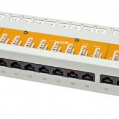 Patch Panel UTP Cat.6, 24 porturi, gri, Roline 26.11.0355