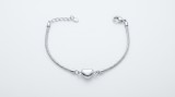 Cumpara ieftin Bratara din Argint 925 cu Inima E i Lant sarpe , Simbolul Elegant al Iubirii