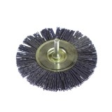 Perie circulara, cu tija, din nylon abraziv, pentru inox / aluminiu / metale / moi, Peromex 5147V, diametru 100