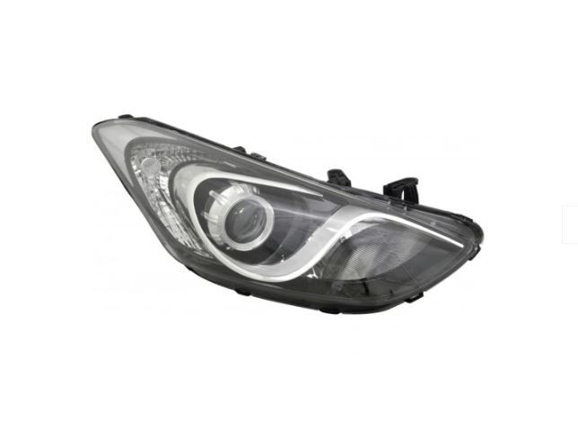Far HYUNDAI I30 (GD), 01.2015-03.2017, partea dreapta, DEPO, tip bec H7+tip bec H7+tip bec H7+PY21W+W5W; electric; negru; cu motor; halogen; cu lumin