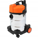 Aspirator fara sac Star-Light WTY-3012SS, 1200W, Aspirare umeda si uscata, Rezervor 30L, Filtru HEPA, Functie de suflare, Argintiu/Portocaliu