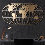 Cumpara ieftin Accesoriu decorativ de perete metalic Mt-03 Auriu 60x120 cm