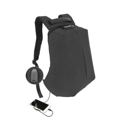 Rucsac Laptop Tellur Antifurt V2, Port USB, 15.6&amp;Prime;, Blocare de Securitate, Rezistent la apa, Negru foto