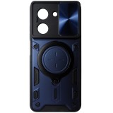 Husa spate TPU negru si PC bleumarin, inel si protectie camera, pentru Xiaomi Redmi A5 4G