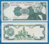 VENEZUELA █ bancnota █ 20 Bolivares █ 1992 █ P-63d █ UNC █ necirculata