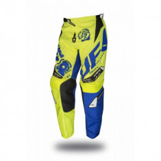 MBS Pantaloni motocross Ufo Plast Draft, galben/albastru, 48, Cod Produs: PI04448DFLU48