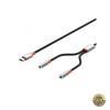 Cablu Audio Splitter USB-C - 2 x 3.5mm XO Design NB-R269B 2in1 1.2m Negru