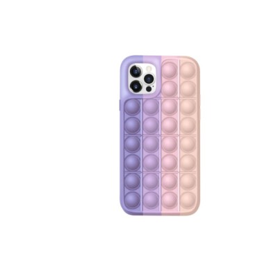 Husa de protectie POP IT compatibila cu IPhone 11 pro max , Mov/Roz/Bej foto