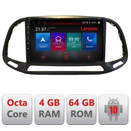 Navigatie Fiat Doblo 2015-2018 E-DOBLO15 Octa Core cu Android Radio Bluetooth Internet GPS WIFI DSP 4+64GB 4G CarStore Technology