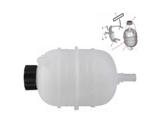 Vas de expansiune Peugeot 206/206+, 1998-, motor 1, 1; 1, 4; 1, 6 benzina, cu capac, 20 psi