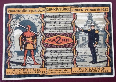 Germania notgeld 2 Mark 1922 Lingen ** foto
