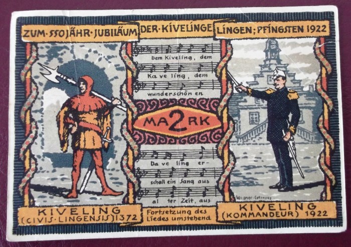 Germania notgeld 2 Mark 1922 Lingen **