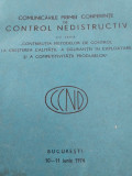 Comunicările primei Conferințe de control nedistructiv - București - iunie 1974, Alta editura