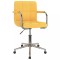 vidaXL Scaun de bucătărie pivotant, galben muștar, textil 3088162