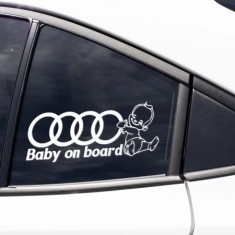 Sticker Auto , zAudi Baby On Board, , Autocolant Siguranta si Personalizare foto