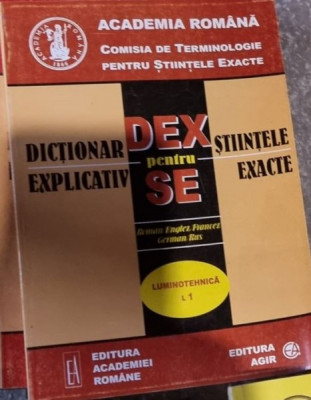 Dictionar Explicativ pentru Stiintele Exacte - Luminotehnica L1 foto