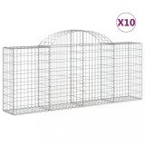 Cumpara ieftin Cosuri gabion arcuite 10 buc, 200x30x80/100cm, fier galvanizat