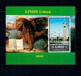 Ajman 1972 - Vederi din Italia, Venetia, colita neuzata