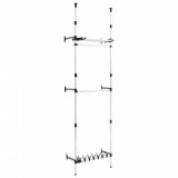 Cumpara ieftin Sistem sifonier telescopic, cu bare si raft, aluminiu