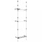 Sistem sifonier telescopic, cu bare si raft, aluminiu