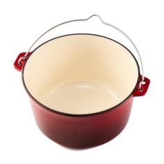 Ceaun de fonta emailat, 25 x 14 cm, 5 L