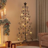 Cumpara ieftin Brad de Crăciun din metal pentru decor, negru, 180 cm