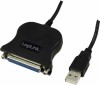 CABLU USB LOGILINK adaptor USB 2.0 (T) la Paralel (D-Sub 25-pin) 1.5m conecteaza port USB cu imprimanta cu port paralel negru "U