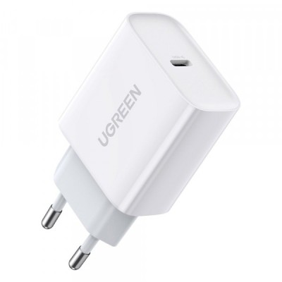 Incarcator Retea UGREEN CD137, 18W, 3A, 1 x USB-C, Alb foto
