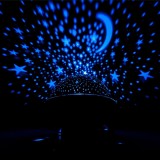 Proiector LED Cameră, Rotativ, Model Stele, Culoare Bleu, 17x17x18cm, Oem